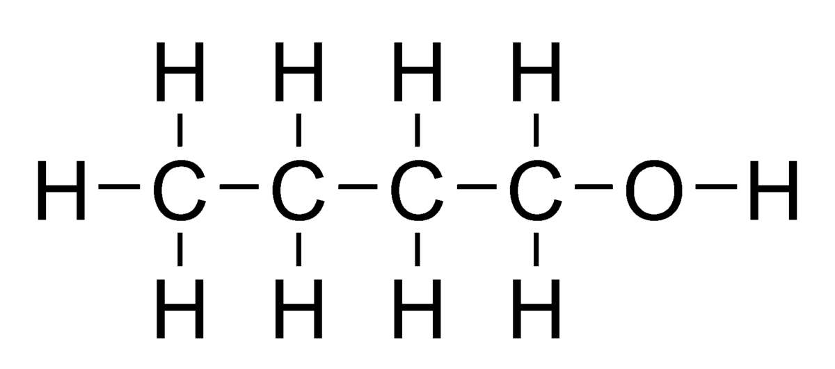 chemical structure of butanol